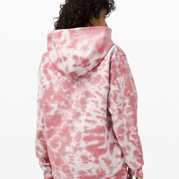 Lululemon All Yours Hoodie Tie Dye *Fleece Marmoleado Tie Dye Brier Rose Size 4 - Picture 2 of 7